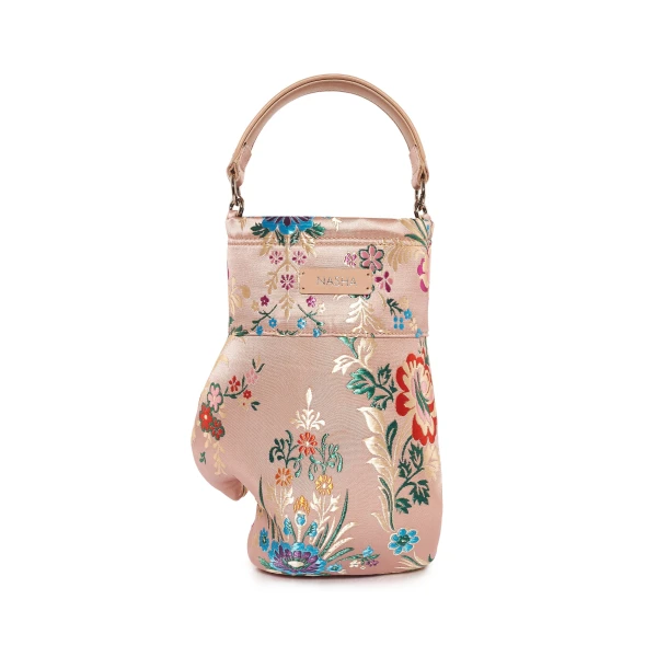 Nasha Mekraksavanich Boxer Heavy Weight | Pink Peony Silk - Nasha Multicolour - Architectural Luxury Bag at Coveti