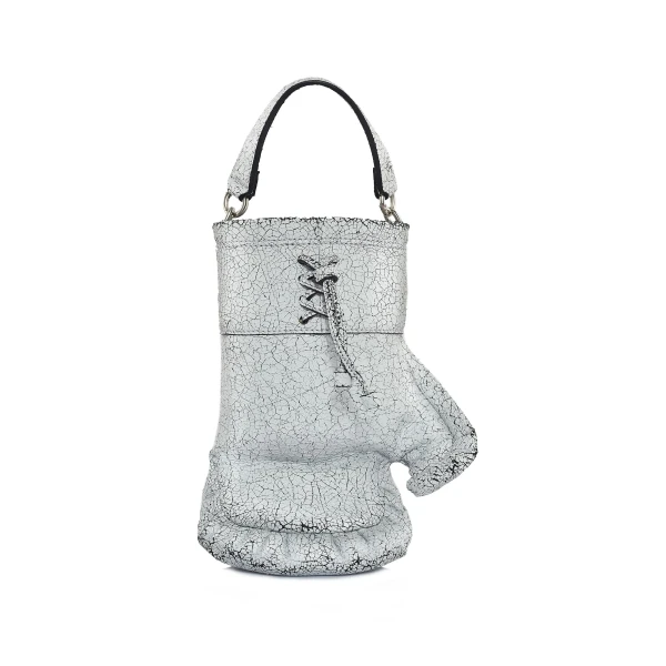Nasha Mekraksavanich Boxer Heavy Weight | White Cracked - Nasha White - Architectural Luxury Bag at Coveti