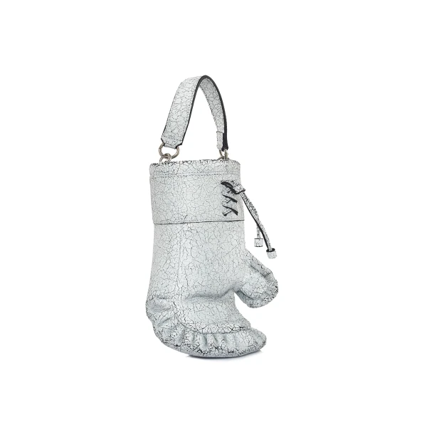 Nasha Mekraksavanich Boxer Heavy Weight | White Cracked - Nasha White - Architectural Luxury Bag at Coveti