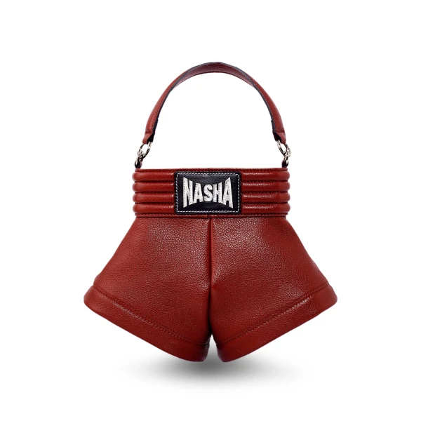 Nasha Mekraksavanich Boxer Shorts L | Burgundy - Nasha Red - Architectural Luxury Bag at Coveti