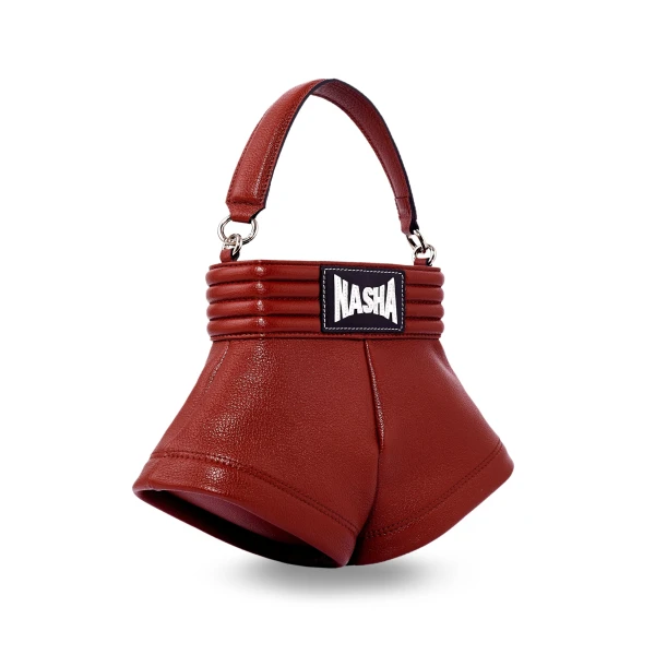 Nasha Mekraksavanich Boxer Shorts L | Burgundy - Nasha Red - Architectural Luxury Bag at Coveti