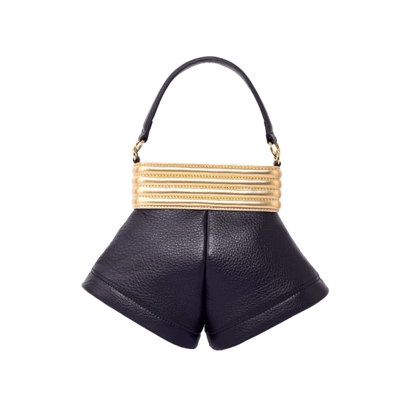 Nasha Mekraksavanich Boxer Shorts L | Shiny Gold&Black - Nasha Black - Architectural Luxury Bag at Coveti