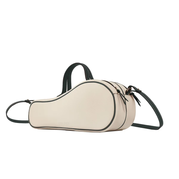 Nasha Mekraksavanich Mini Tennis Court | White Green - Nasha White - Architectural Luxury Bag at Coveti