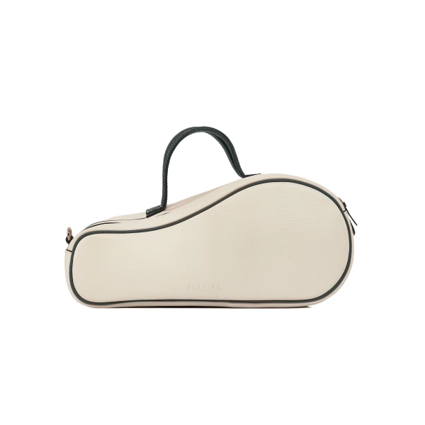 Nasha Mekraksavanich Mini Tennis Court | White Green - Nasha White - Architectural Luxury Bag at Coveti