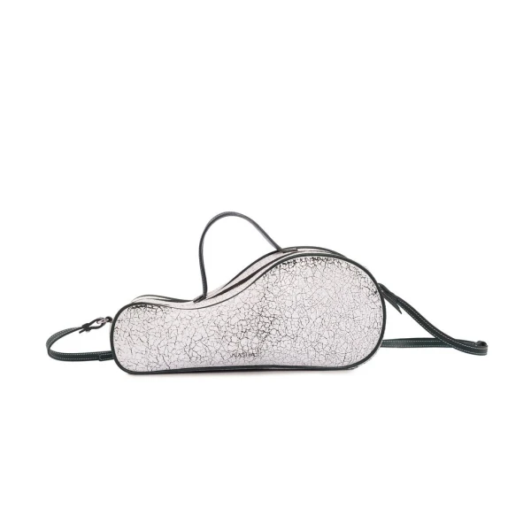 Nasha Mekraksavanich Mini Tennis | Cracked White (Pre Order 7-10 Days) - Nasha White - Architectural Luxury Bag at Coveti