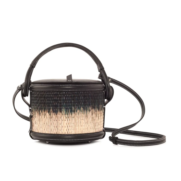 Nasha Mekraksavanich Pinto | Black Reed - Nasha Black - Architectural Luxury Bag at Coveti