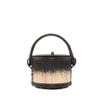 Nasha Mekraksavanich Pinto | Black Reed - Nasha Black - Architectural Luxury Bag at Coveti