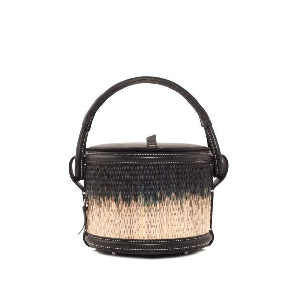 Nasha Mekraksavanich Pinto | Black Reed - Nasha Black - Architectural Luxury Bag at Coveti