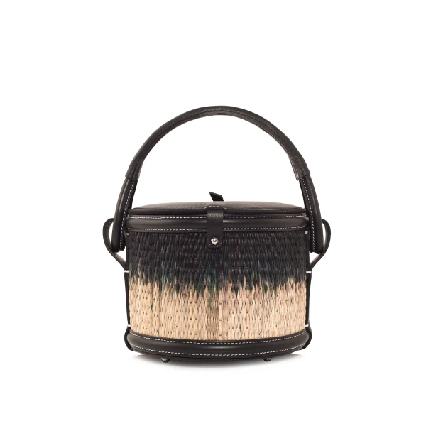 Nasha Mekraksavanich Pinto | Black Reed - Nasha Black - Architectural Luxury Bag at Coveti