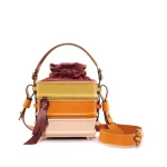 Nasha Mekraksavanich Pinto Cube (L) | Grape - Nasha Multicolour - Architectural Luxury Bag at Coveti