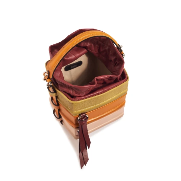 Nasha Mekraksavanich Pinto Cube (L) | Grape - Nasha Multicolour - Architectural Luxury Bag at Coveti