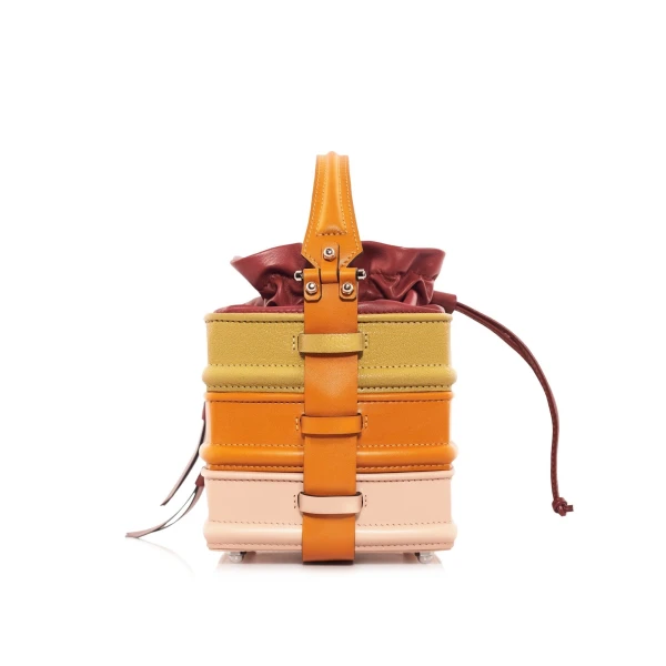 Nasha Mekraksavanich Pinto Cube (L) | Grape - Nasha Multicolour - Architectural Luxury Bag at Coveti