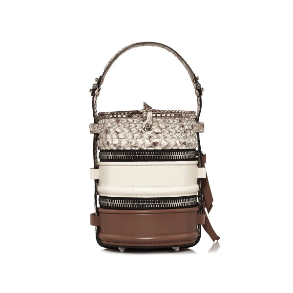Nasha Mekraksavanich Pinto Exotic | Almond - Nasha Multicolour - Architectural Luxury Bag at Coveti