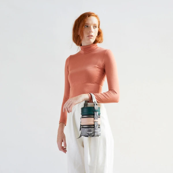 Nasha Mekraksavanich Pinto Original | Cactus - Nasha Multicolour - Architectural Luxury Bag at Coveti