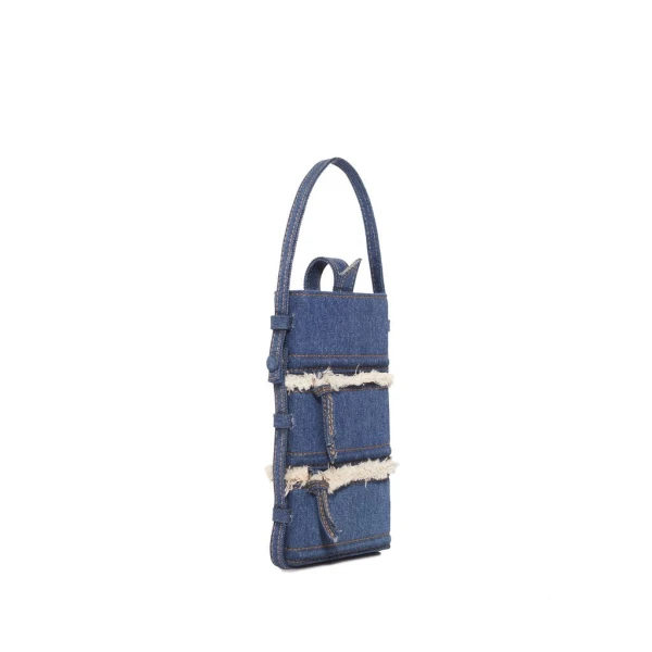 Nasha Mekraksavanich Pinto Phone | Bleached Denim - Nasha Blue - Architectural Luxury Bag at Coveti