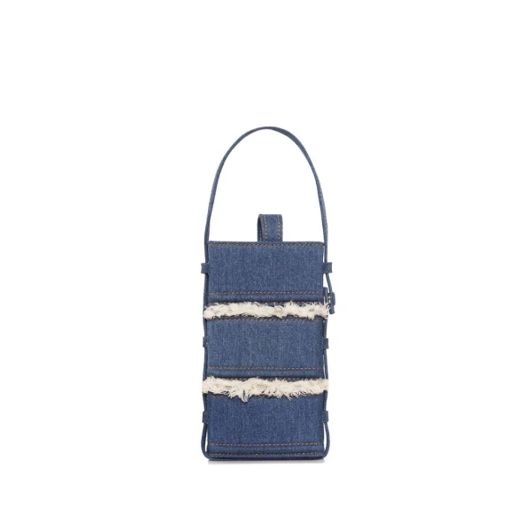 Nasha Mekraksavanich Pinto Phone | Bleached Denim - Nasha Blue - Architectural Luxury Bag at Coveti