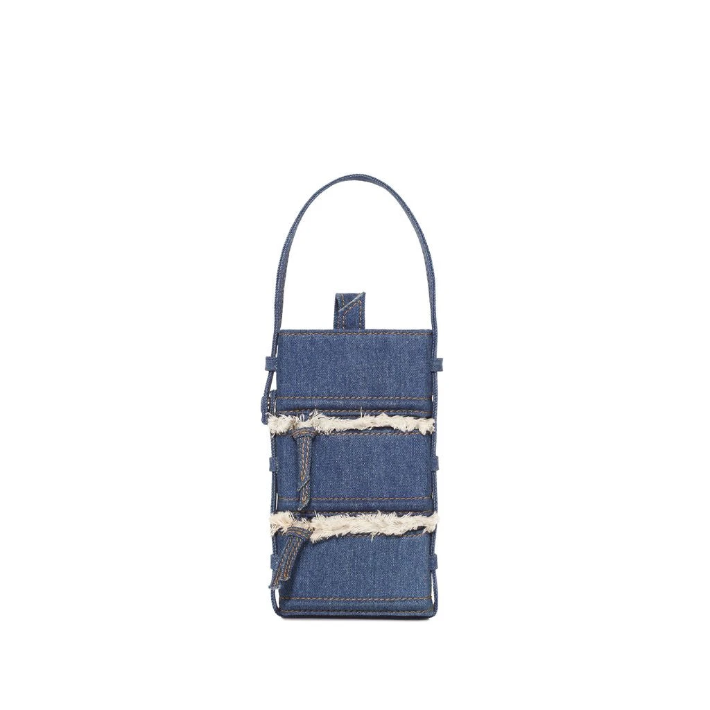 Nasha Mekraksavanich Pinto Phone | Bleached Denim - Nasha Blue - Architectural Luxury Bag at Coveti Nasha Mekraksavanich Pinto Phone | Bleached Denim - Nasha Blue - Architectural Luxury Bag at Coveti