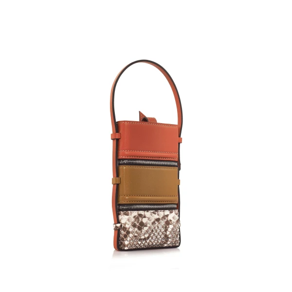 Nasha Mekraksavanich Pinto Phone | Brick - Nasha Multicolour - Architectural Luxury Bag at Coveti