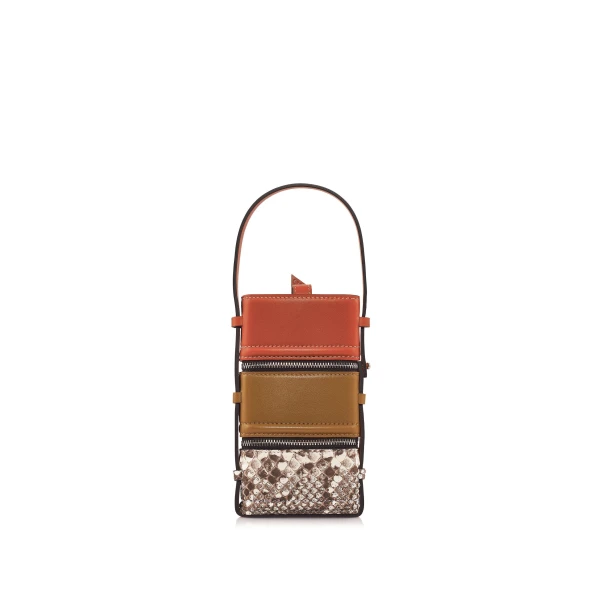 Nasha Mekraksavanich Pinto Phone | Brick - Nasha Multicolour - Architectural Luxury Bag at Coveti