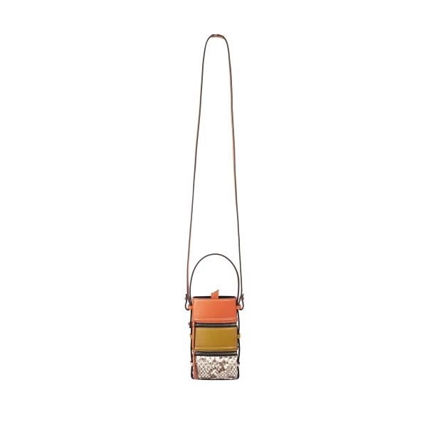 Nasha Mekraksavanich Pinto Phone | Brick - Nasha Multicolour - Architectural Luxury Bag at Coveti