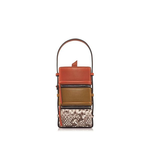 Nasha Mekraksavanich Pinto Phone | Brick - Nasha Multicolour - Architectural Luxury Bag at Coveti