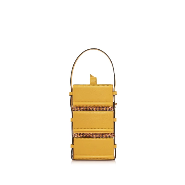 Nasha Mekraksavanich Pinto Phone Chain | Sunrise - Nasha Yellow - Architectural Luxury Bag at Coveti
