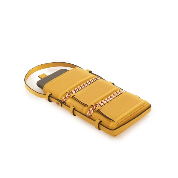 Nasha Mekraksavanich Pinto Phone Chain | Sunrise - Nasha Yellow - Architectural Luxury Bag at Coveti