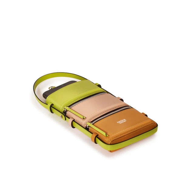 Nasha Mekraksavanich Pinto Phone | Icq - Nasha Multicolour - Architectural Luxury Bag at Coveti