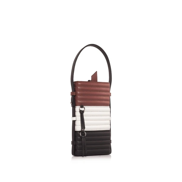 Nasha Mekraksavanich Pinto Phone Roll | Cacao - Nasha Multicolour - Architectural Luxury Bag at Coveti