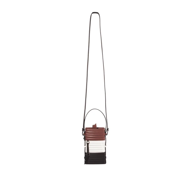 Nasha Mekraksavanich Pinto Phone Roll | Cacao - Nasha Multicolour - Architectural Luxury Bag at Coveti