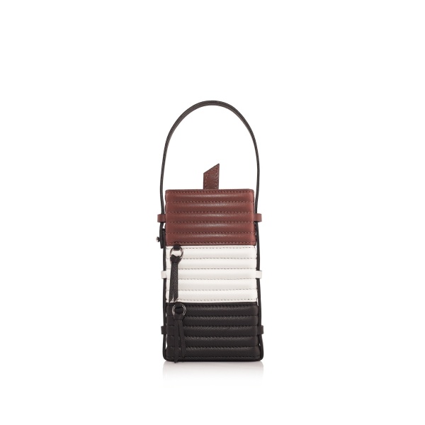Nasha Mekraksavanich Pinto Phone Roll | Cacao - Nasha Multicolour - Architectural Luxury Bag at Coveti