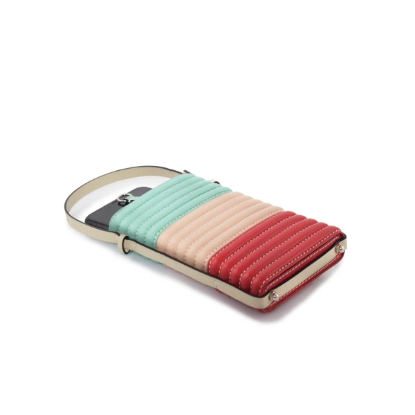 Nasha Mekraksavanich Pinto Phone Roll | Macarons - Nasha Multicolour - Architectural Luxury Bag at Coveti