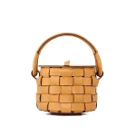 Nasha Mekraksavanich Pinto Play Woven | Honey - Nasha Yellow - Architectural Luxury Bag at Coveti