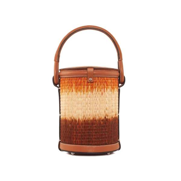 Nasha Mekraksavanich Pinto | Tanned Reed - Nasha Beige - Architectural Luxury Bag at Coveti