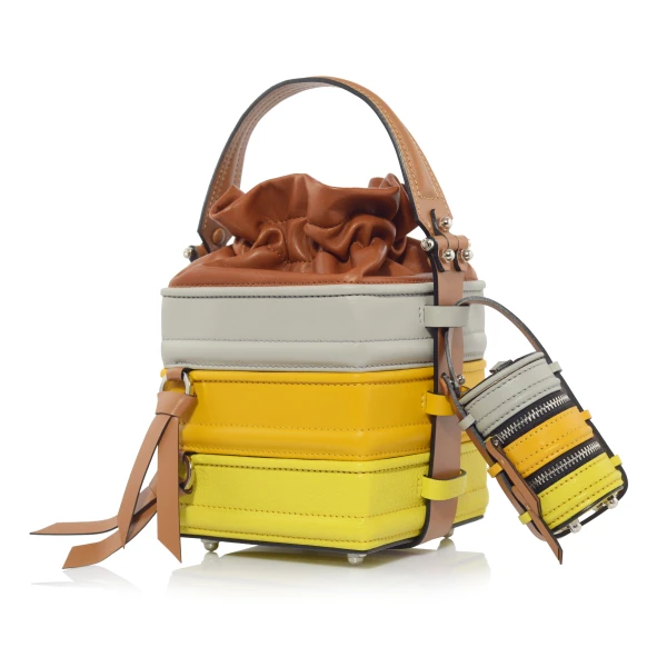 Nasha Mekraksavanich Tiny Pinto | Gin Tonic - Nasha Multicolour - Architectural Luxury Bag at Coveti