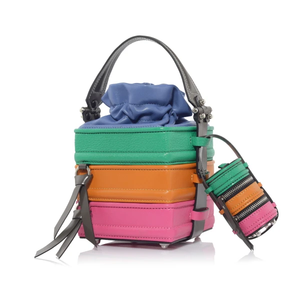 Nasha Mekraksavanich Tiny Pinto | Granita - Nasha Multicolour - Architectural Luxury Bag at Coveti