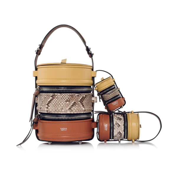 Nasha Mekraksavanich Tiny Pinto | Honey Pie - Nasha Multicolour - Architectural Luxury Bag at Coveti