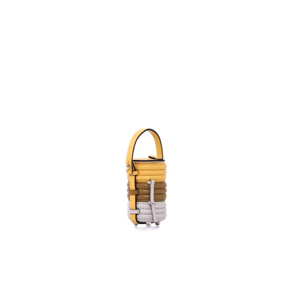 Nasha Mekraksavanich Tiny Pinto Roll | Butter - Nasha Multicolour - Architectural Luxury Bag at Coveti