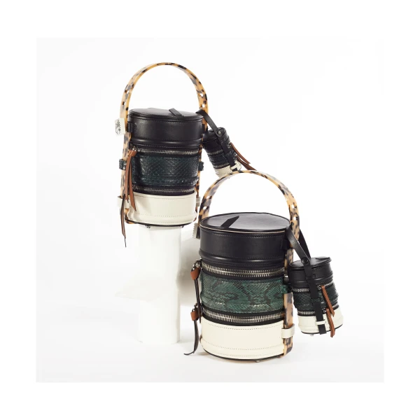 Nasha Mekraksavanich Tiny Pinto | Salad - Nasha Multicolour - Architectural Luxury Bag at Coveti