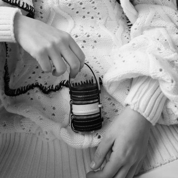 Nasha Mekraksavanich Tiny Pinto | Sand - Nasha Multicolour - Architectural Luxury Bag at Coveti