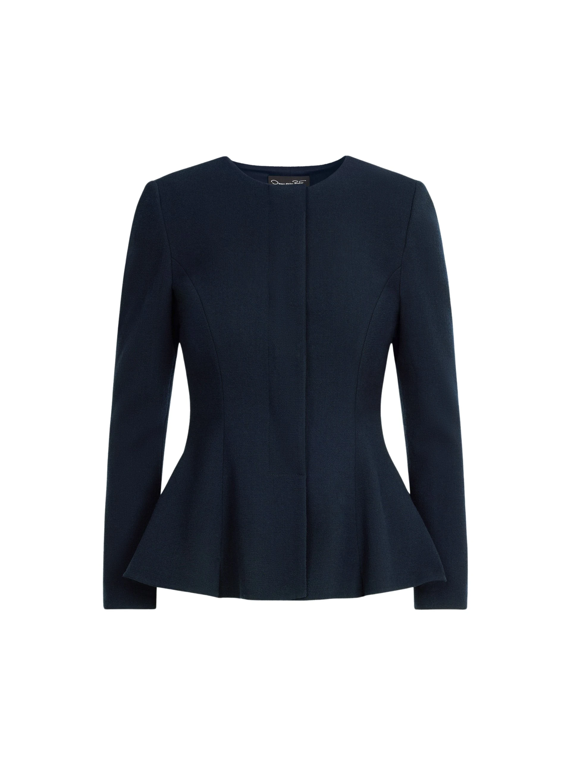 Peplum-Wool-Blend-Jacket-Oscar-de-la-Renta-Jackets75977_nobg Oscar de la Renta Peplum Wool-Blend Jacket - Jackets - American Luxury Evening Wear at Coveti