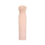 Oscar de la Renta Point d’Esprit Feather Embroidered Gown - Dresses - American Luxury Evening Wear at Coveti
