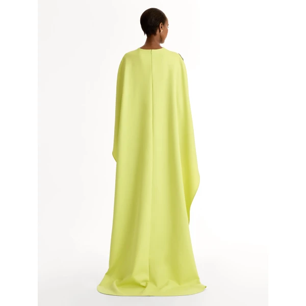 Oscar de la Renta Porcelain Flower Embroidered Caftan - Dresses - American Luxury Evening Wear at Coveti