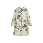 Oscar de la Renta Porcelain Flower Faille Coat - Coats - American Luxury Evening Wear at Coveti