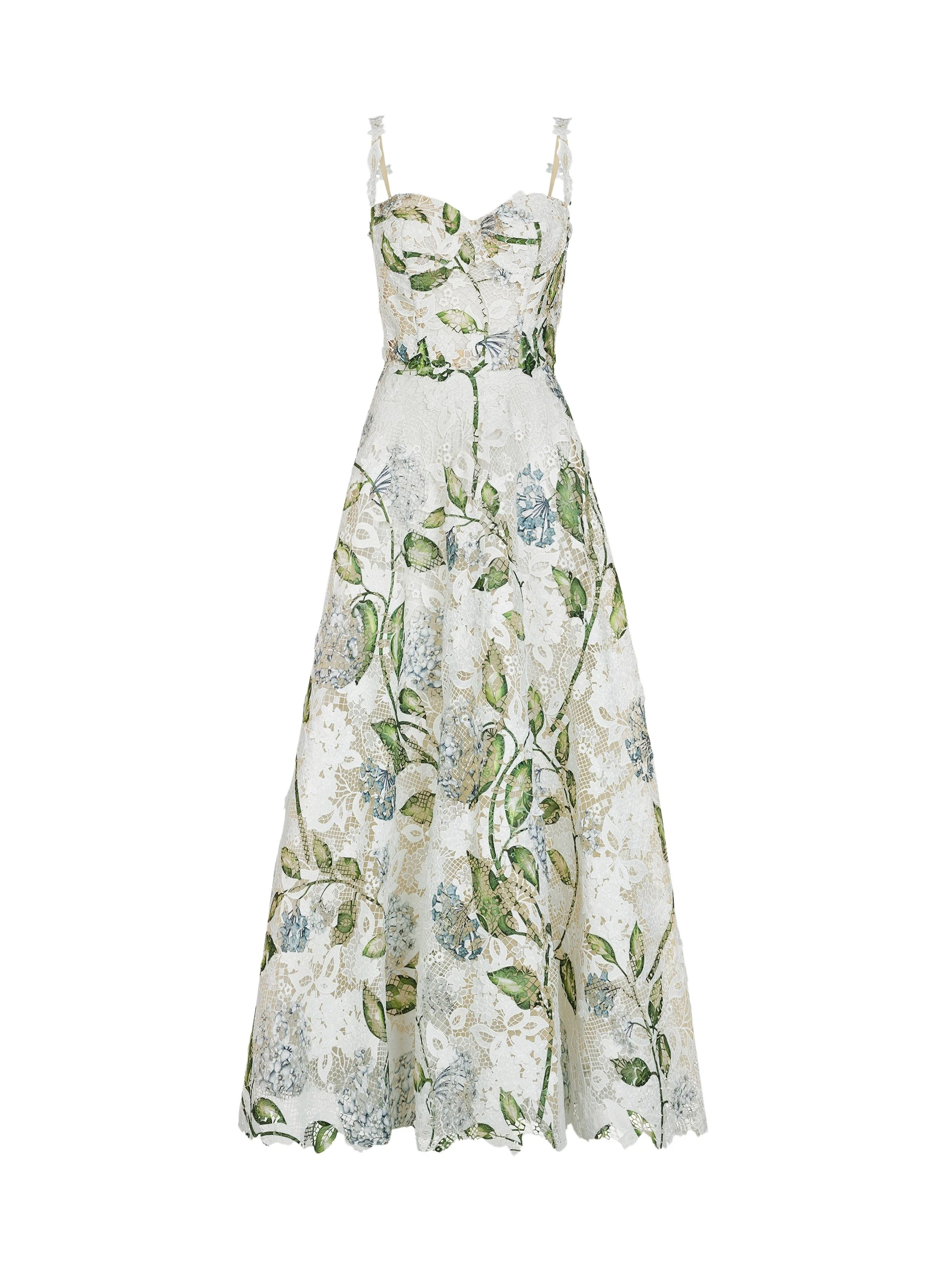 Porcelain-Flower-Guipure-Cocktail-Dress-Oscar-de-la-Renta-Dresses80287_nobg Oscar de la Renta Porcelain Flower Guipure Cocktail Dress - Dresses - American Luxury Evening Wear at Coveti
