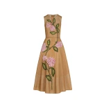 Oscar de la Renta Porcelain Flower Lattice Dress - Dresses - American Luxury Evening Wear at Coveti