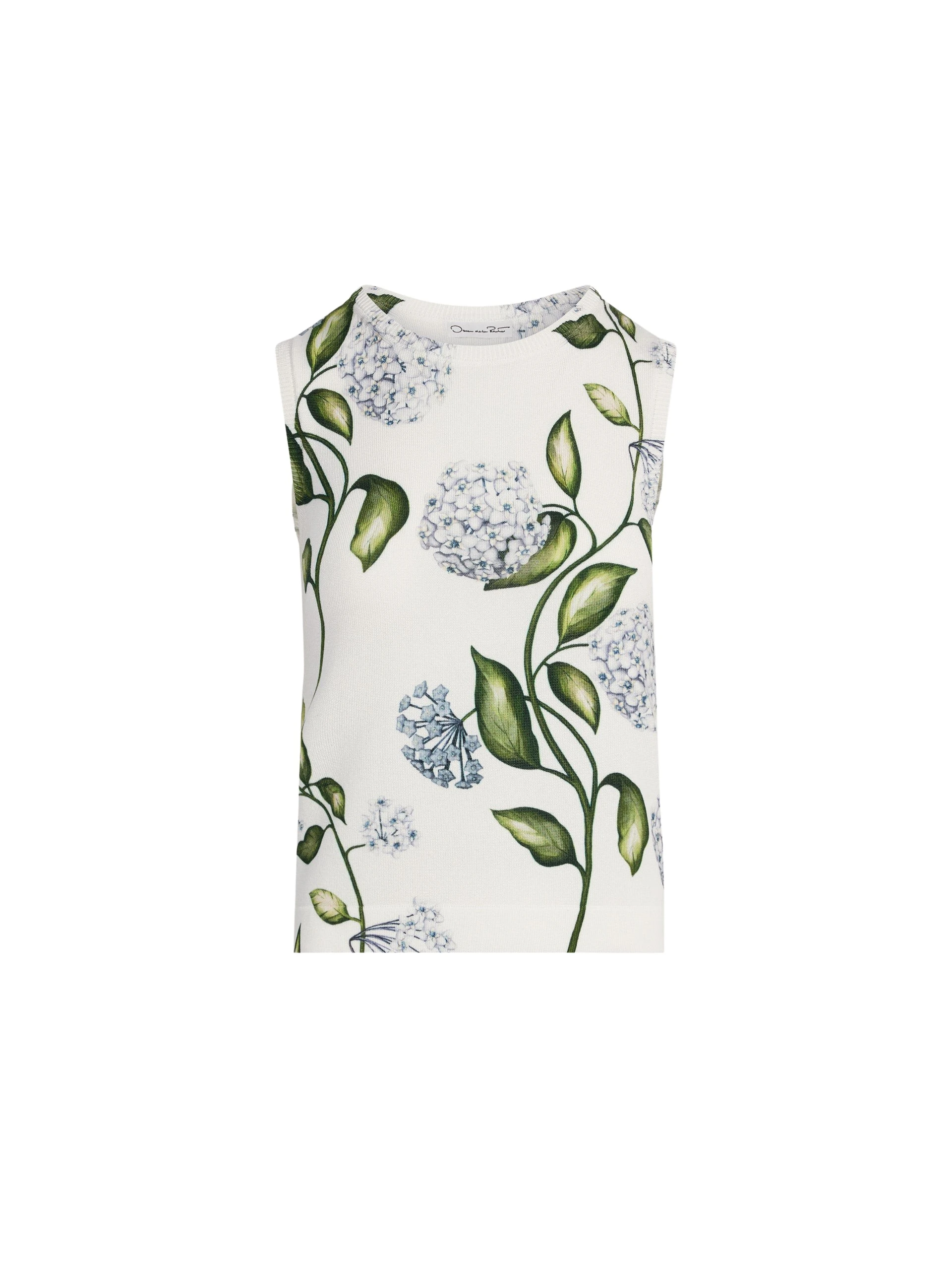 Porcelain-Flower-Printed-Tank-Oscar-de-la-Renta-Tops84231_nobg Oscar de la Renta Porcelain Flower-Printed Tank - Tops - American Luxury Evening Wear at Coveti