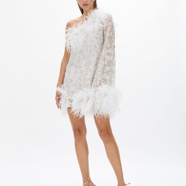 Rachel Gilbert Alby Mini Dress - Rachel Gilbert Ivory - Australian Luxury Evening Wear at Coveti