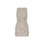 Rachel Gilbert Charlotte Mini Dress - Rachel Gilbert Silver - Australian Luxury Evening Wear at Coveti