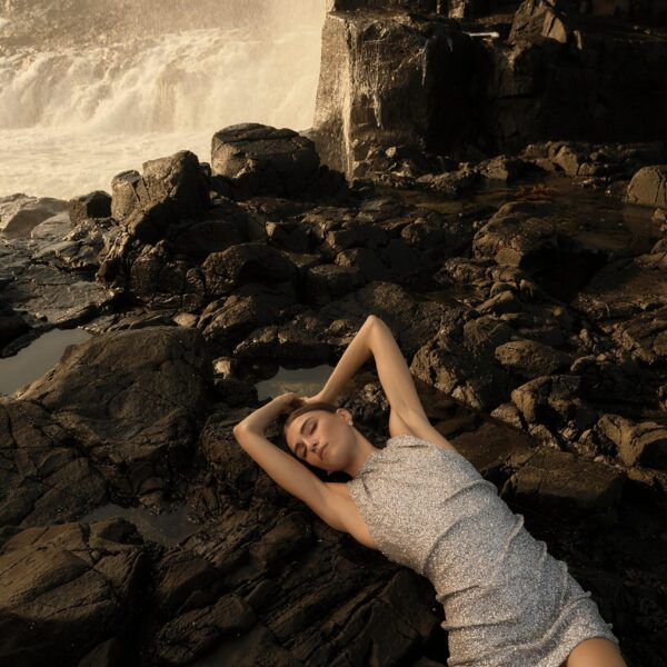Rachel Gilbert Charlotte Mini Dress - Rachel Gilbert Silver - Australian Luxury Evening Wear at Coveti